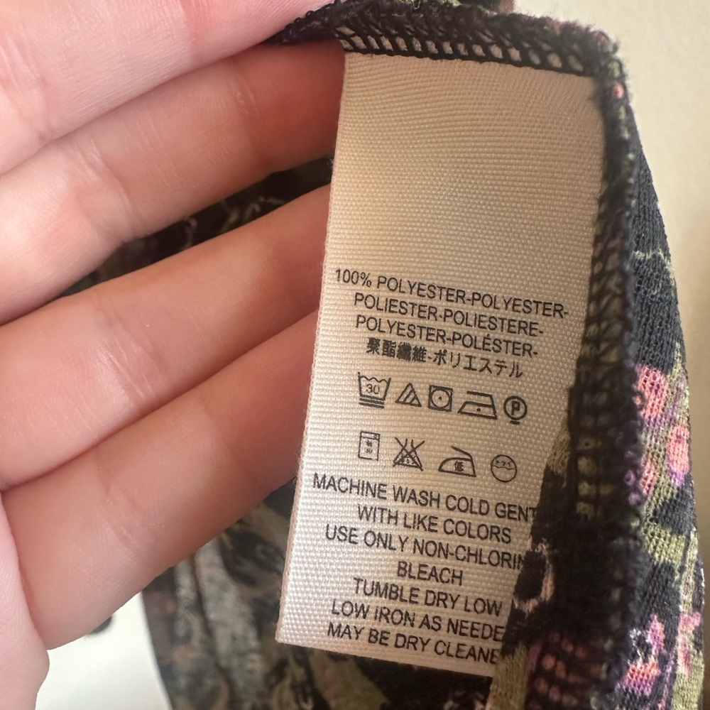 Free People Tiered Floral Mesh Long Sleeve Top - Picture 10 of 12